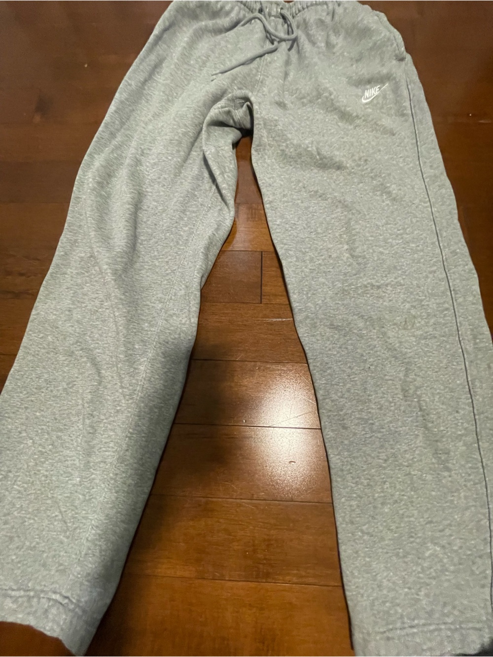 Nike Gray Men's Fleece Joggers with Drawstring